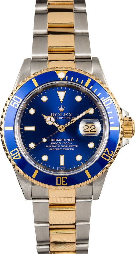 two tone rolex with blue face|rolex submariner blue face.